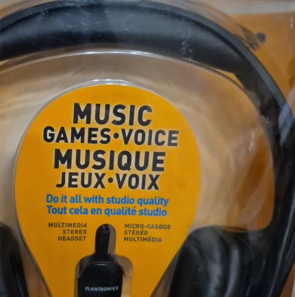 Plantronics Sound Innovation Black Computer Headset New In Package - Picture 3 of 12